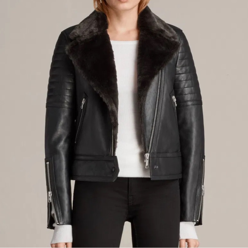 ALLSAINTS Perkins Lux Biker Leather Jacket